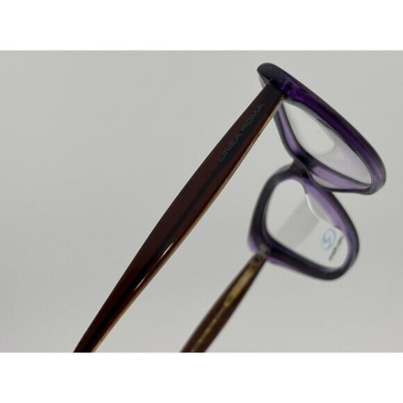 LINEA ROMA - CLASS 317 C3 51-15-140 Black, Purple, Brown Acetate Glasses Frames - Picture 5 of 7